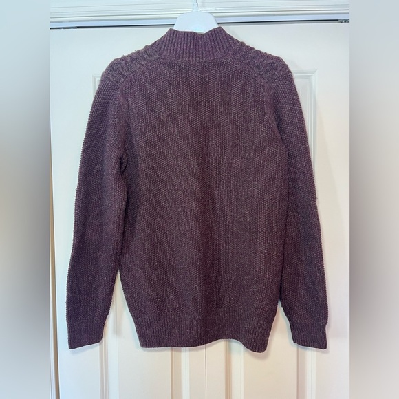 Joseph Abboud men’s cable knit pull over wool blend purple sweater. Size small. - Picture 8 of 8